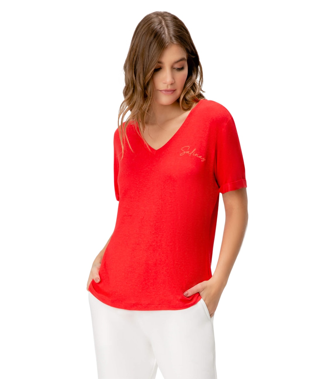 T-Shirt Holiday Decot Liz Vermelho
