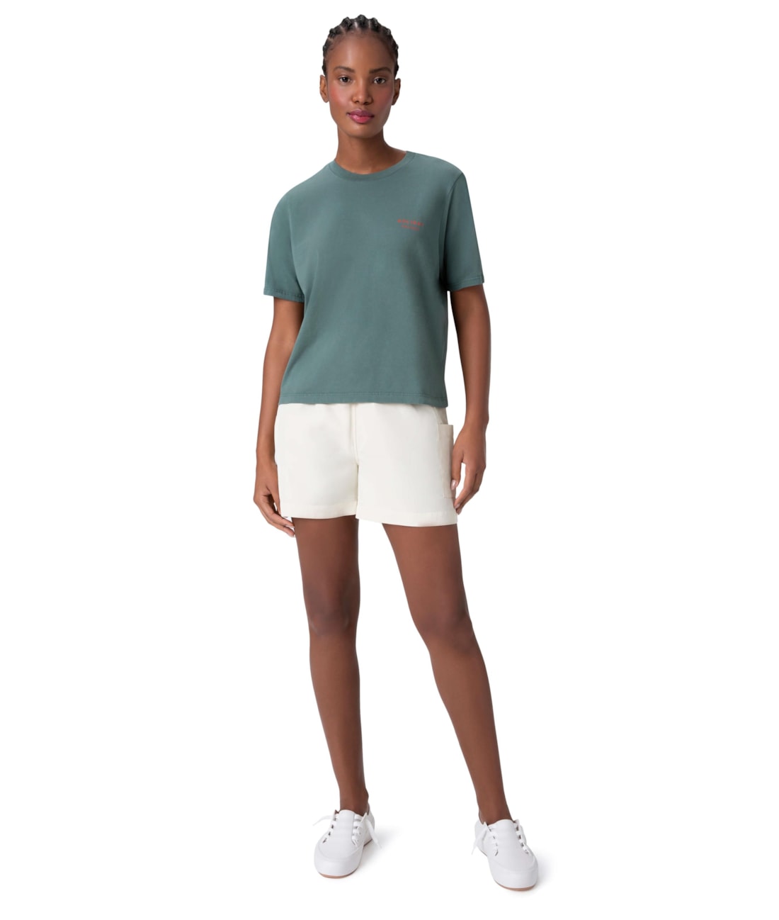 T-Shirt Holiday Garment Dye Verde Bandeira