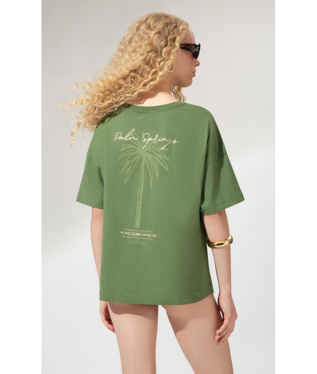 T-Shirt Over Palm Spring Verde Oliva
