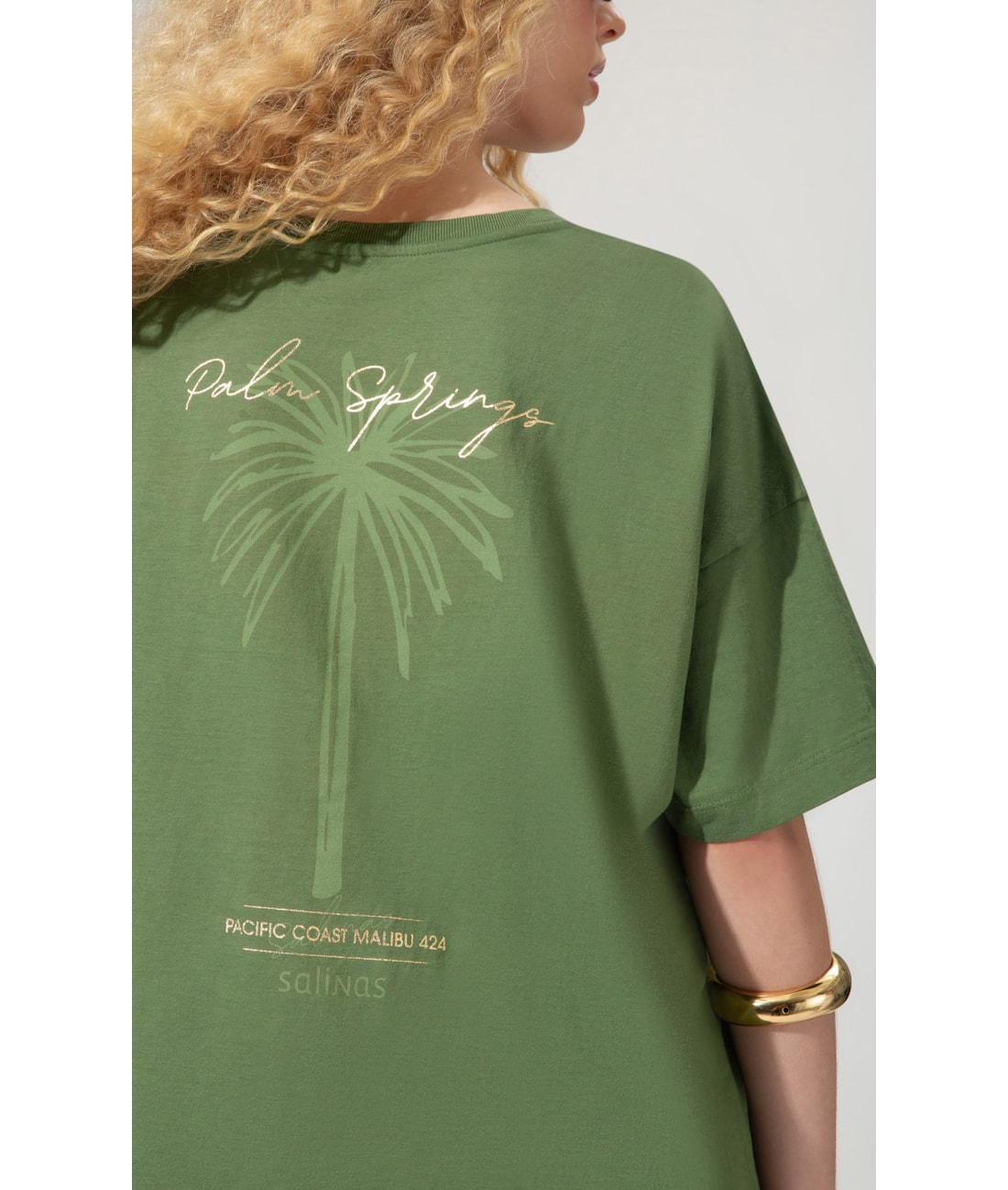 T-Shirt Over Palm Spring Verde Oliva