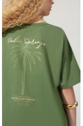 T-Shirt Over Palm Spring Verde Oliva