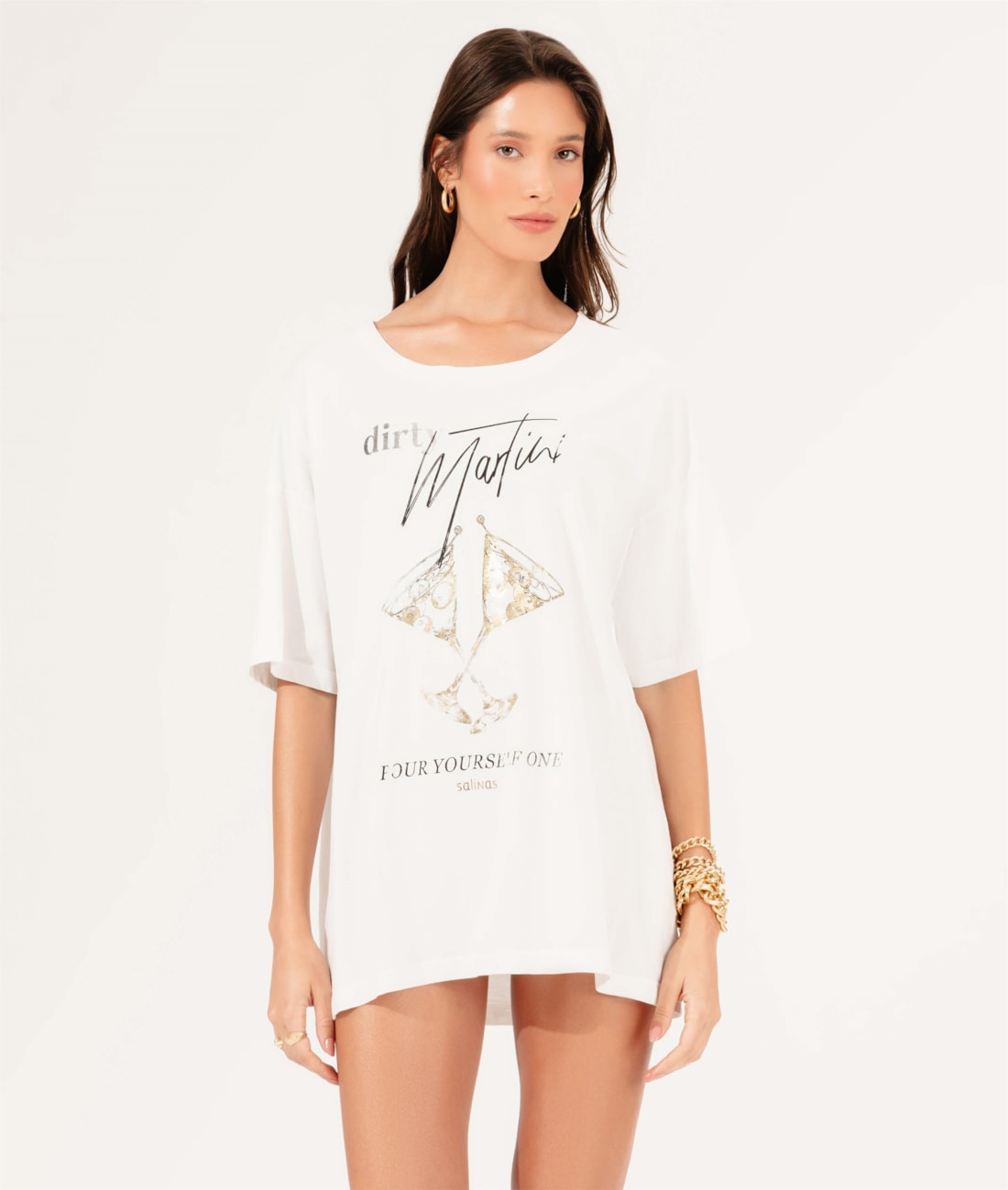 T-Shirt Oversized Martini Off White