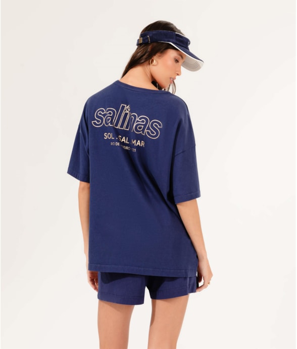 T-Shirt Sol Sal e Mar Marinho