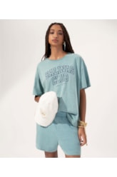 T-Shirt Washed Salinas Club Azul Seco