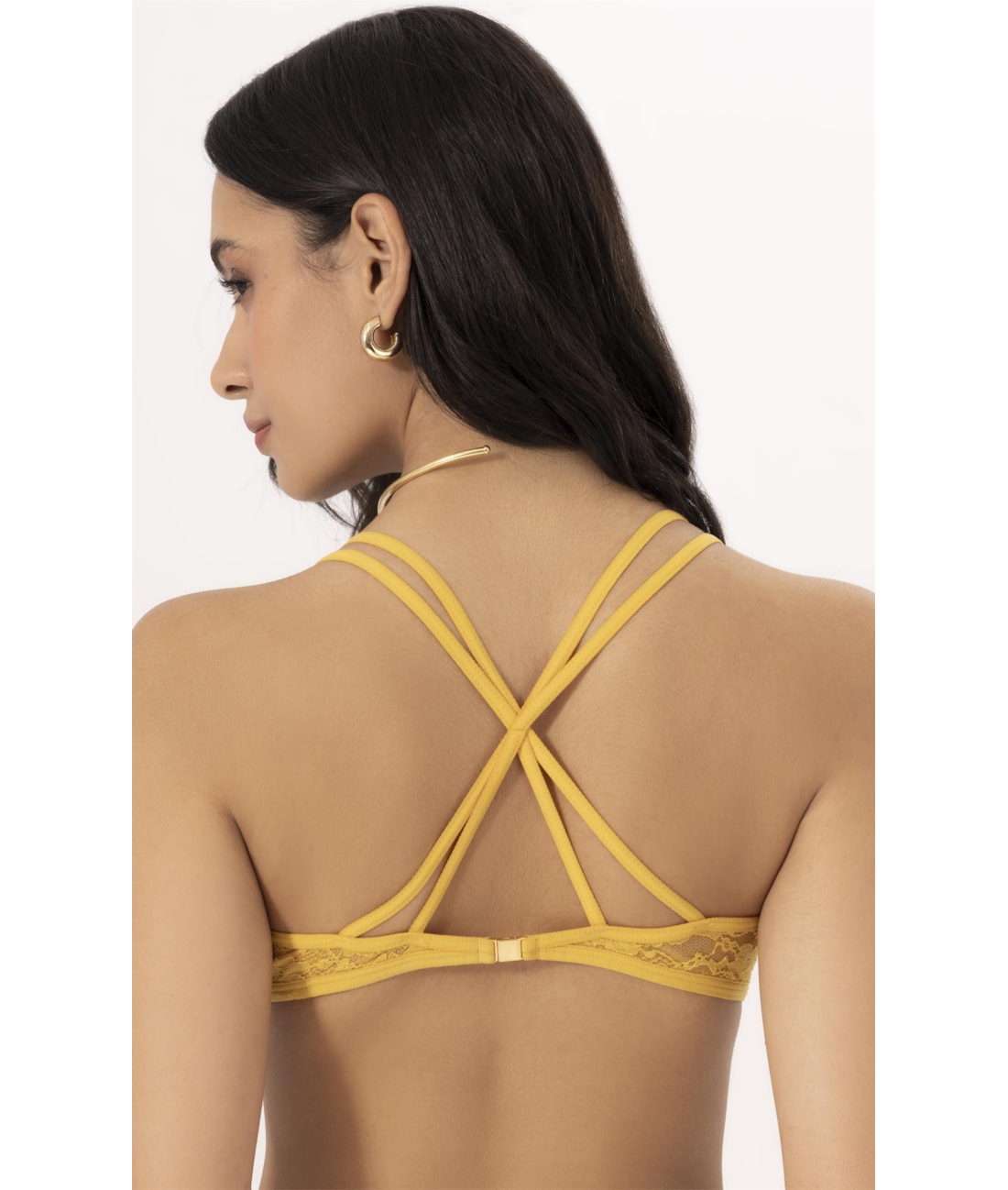 Top Alcas Finas Tule Gold