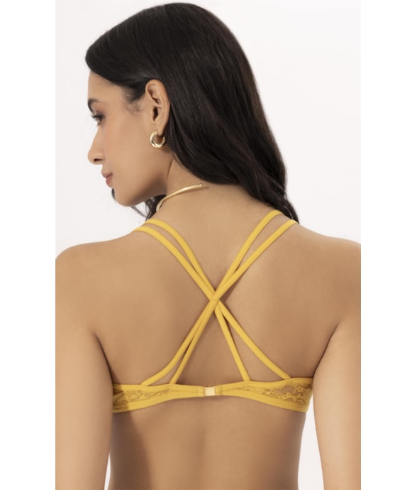 Top Alcas Finas Tule Gold