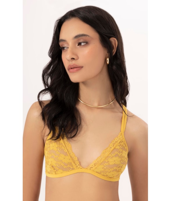 Top Alcas Finas Tule Gold