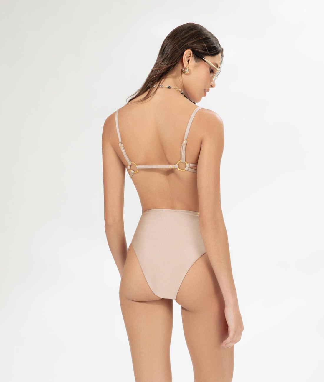 Top Bustiê Argolas Sunset Bege