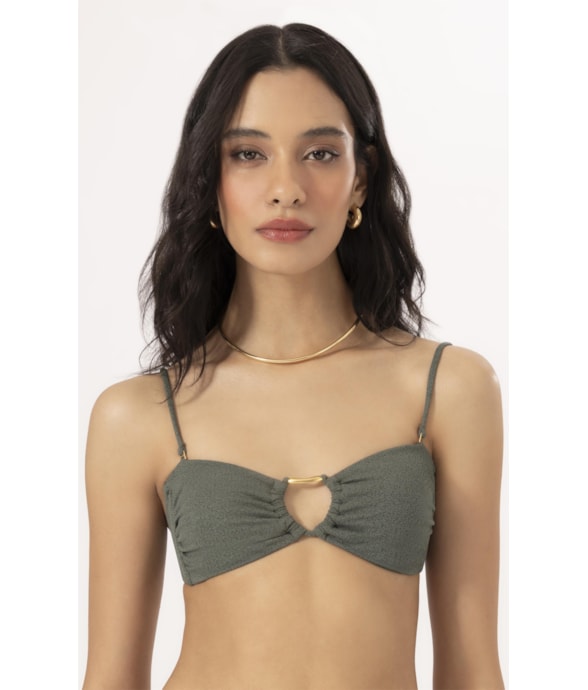 Top Bustiê Bobby Verde Militar