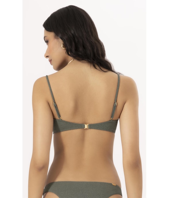 Top Bustiê Bobby Verde Militar