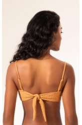 Top Bustiê Crepe Shine Caramelo