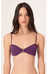 Top Bustiê Crepe Shine Roxo
