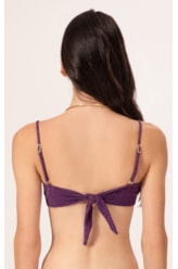 Top Bustiê Crepe Shine Roxo