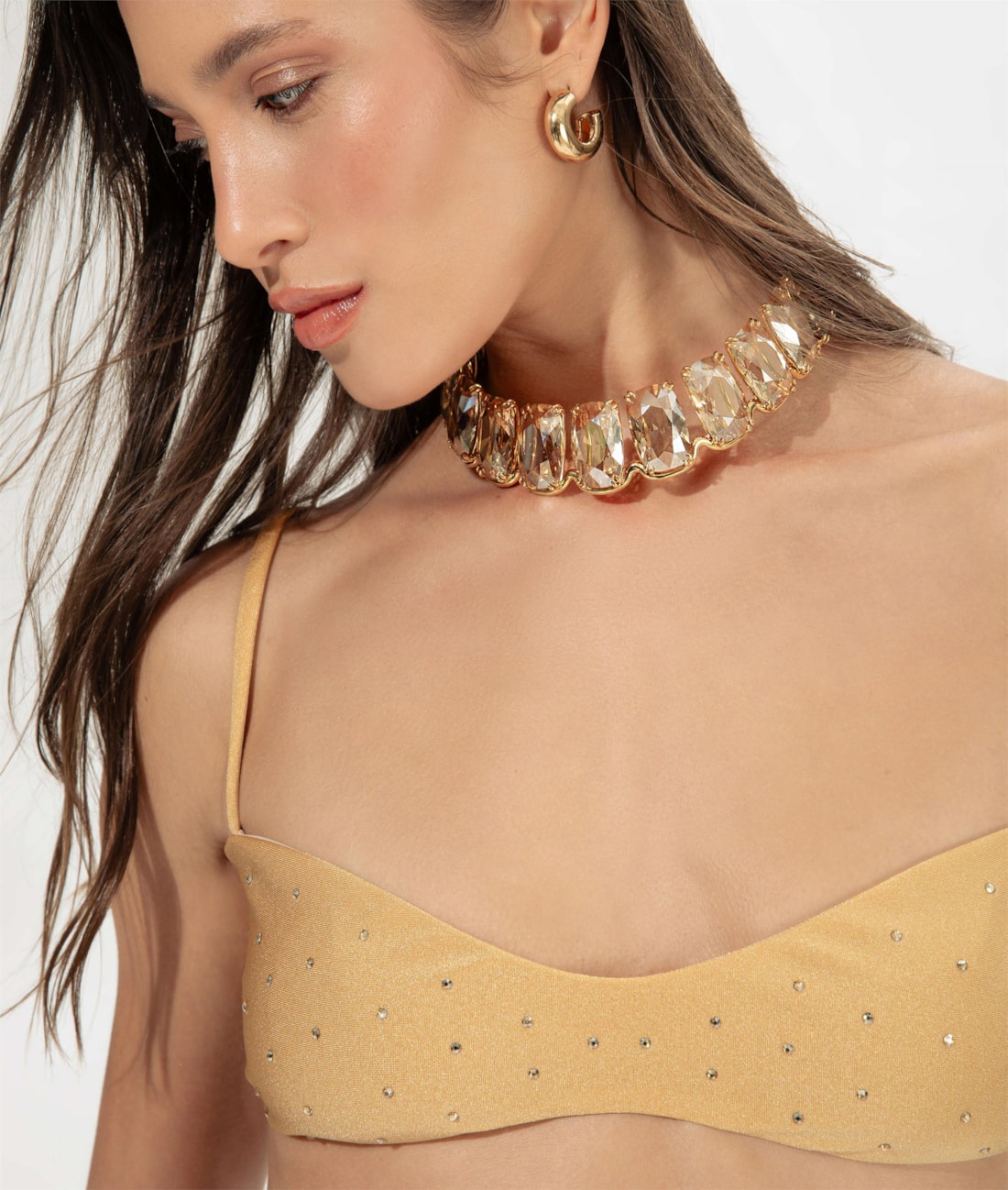 Top Bustiê Crystals By Swarovski Celebrate Areia