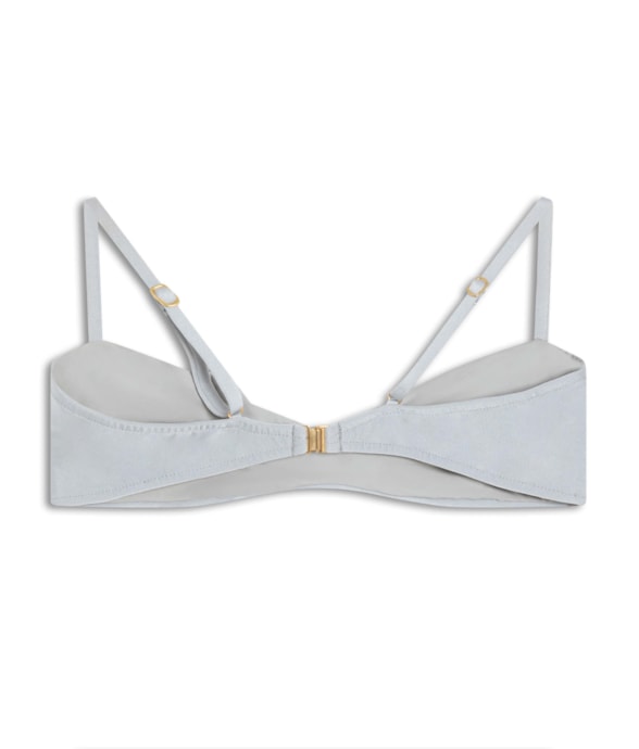 Top Bustiê Crystals By Swarovski Celebrate Cinza Claro