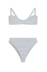 Top Bustiê Crystals By Swarovski Celebrate Cinza Claro