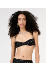Top Bustiê Crystals By Swarovski Celebrate Preto