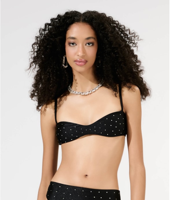 Top Bustiê Crystals By Swarovski Celebrate Preto