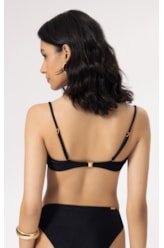 Top Bustiê Crystals By Swarovski Preto