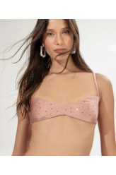 Top Bustiê Crystals By Swarovski Rosa