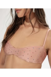 Top Bustiê Crystals By Swarovski Rosa