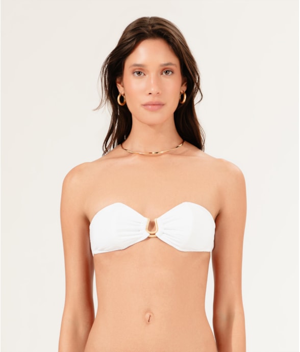 Top Bustiê Detalhe Dots Branco