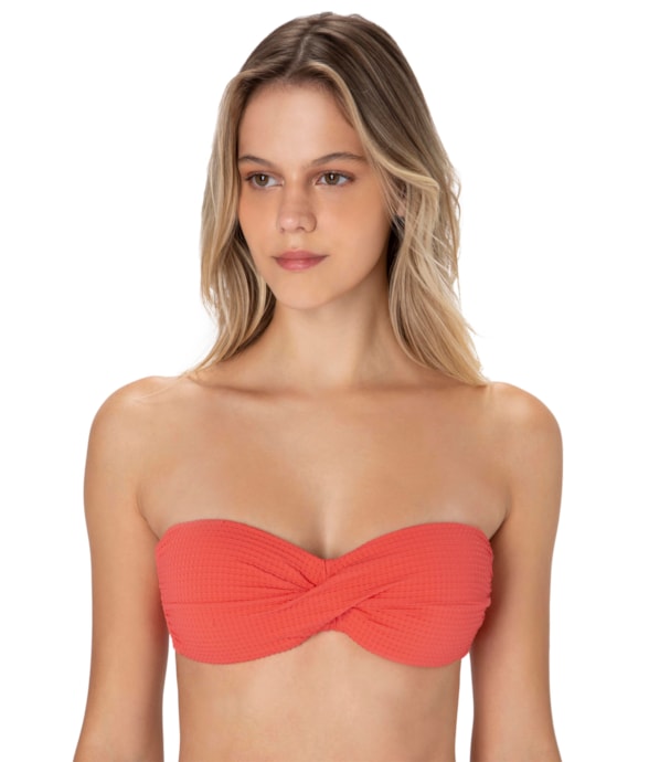 Top Bustiê Dots Coral