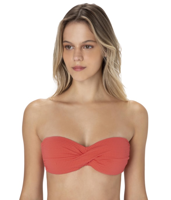 Top Bustiê Dots Coral