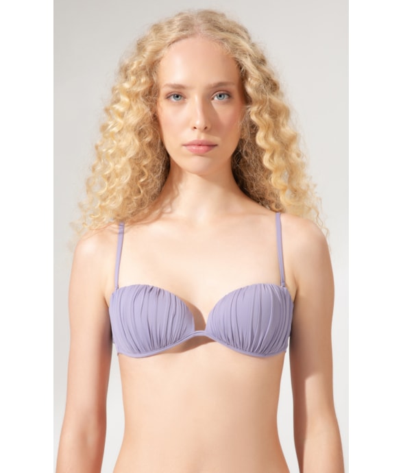 Top Bustiê Draping Lilas