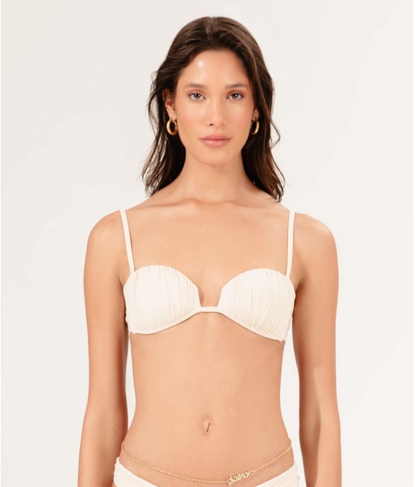 Top Bustiê Draping Off White