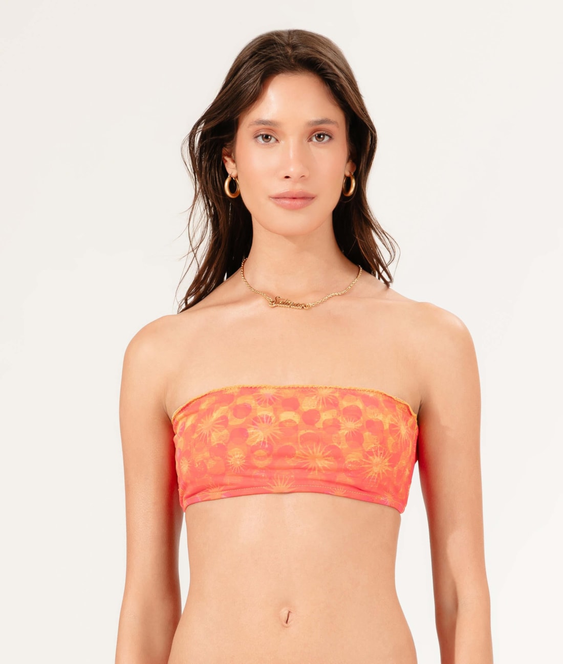 Top Bustiê Reto Essence Laranja