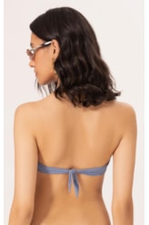 Top Bustiê Torcido Clássicos Azul Seco