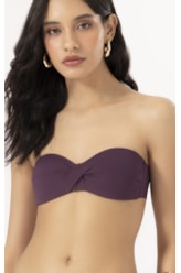 Top Bustiê Torcido Clássicos Beringela Roxo