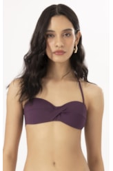 Top Bustiê Torcido Clássicos Beringela Roxo
