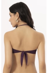 Top Bustiê Torcido Clássicos Beringela Roxo