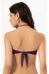 Top Bustiê Torcido Clássicos Beringela Roxo