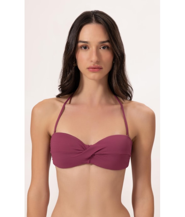 Top Bustiê Torcido Clássicos Mauve