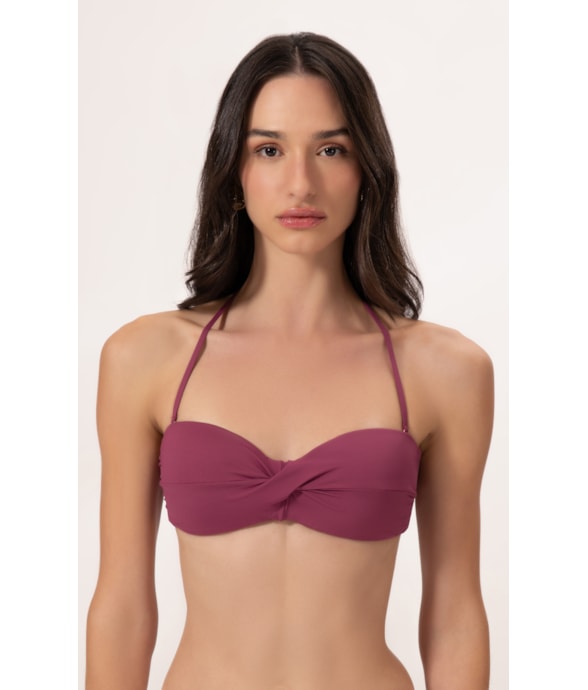 Top Bustiê Torcido Clássicos Mauve