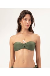 Top Bustiê Torcido Clássicos Verde Militar