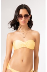 Top Bustiê Torcido Le Soleil Amarelo Claro