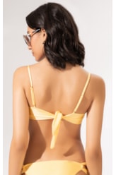 Top Bustiê Torcido Le Soleil Amarelo Claro
