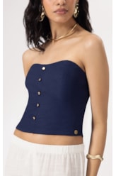 Top Buttons Cambraia Dark Navy
