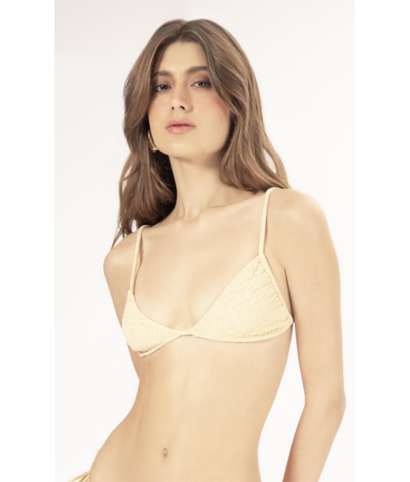 Top Canal Crepe Shine Amarelo Manteiga