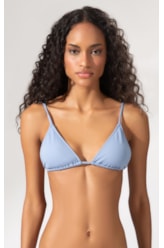 Top Cortininha Allure Azul Seco