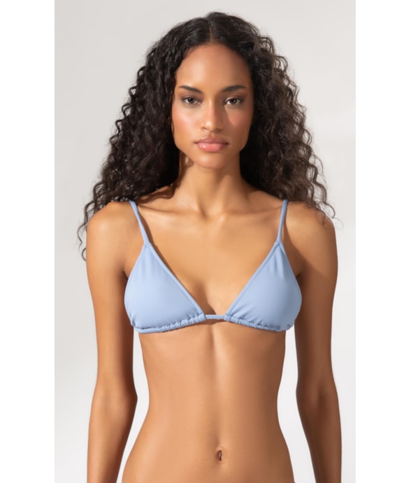 Top Cortininha Allure Azul Seco