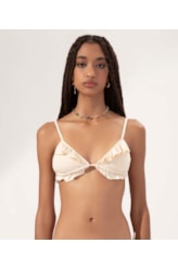Top Cortininha Babado Draping Off White