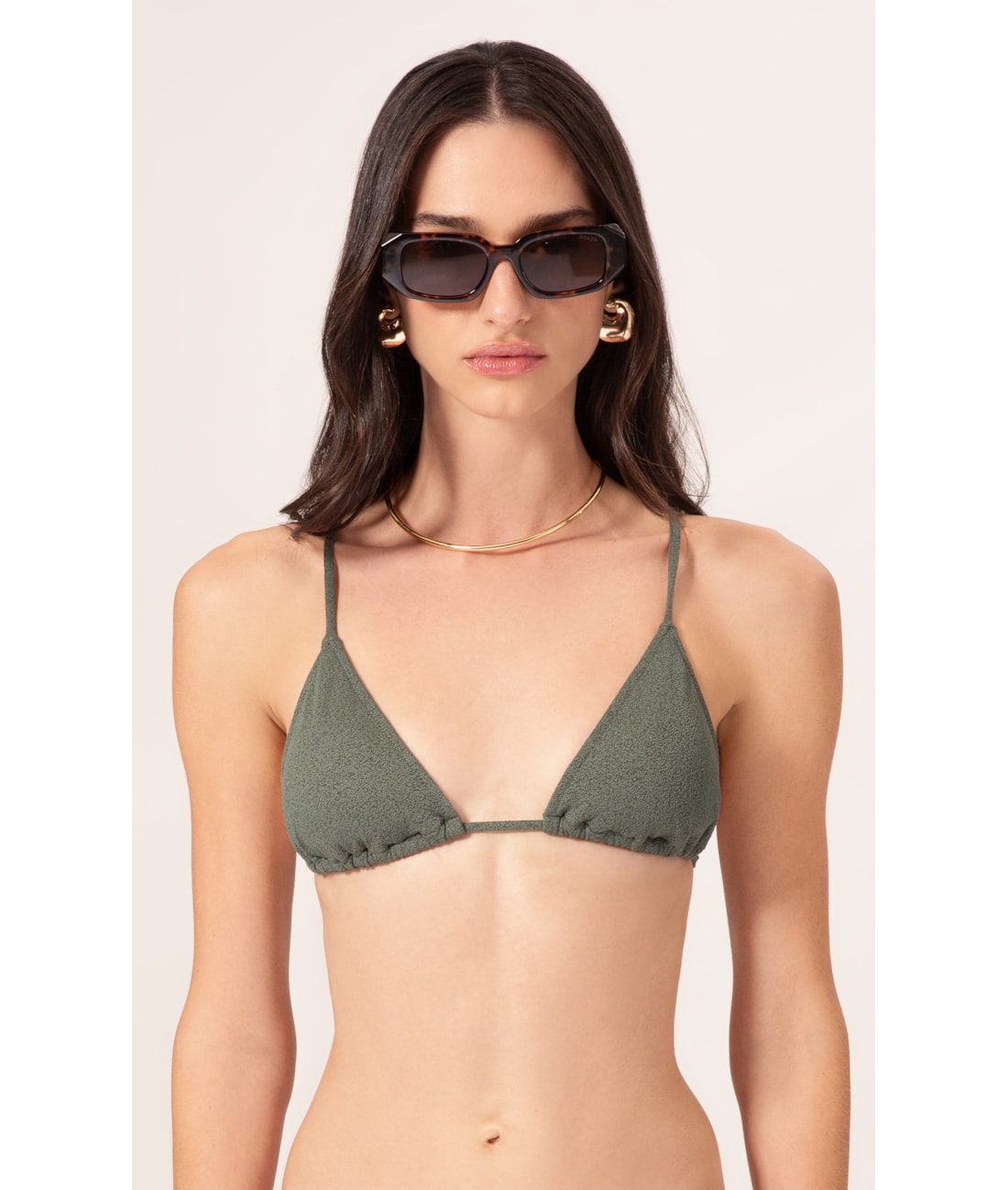 Top Cortininha Bobby Verde Militar