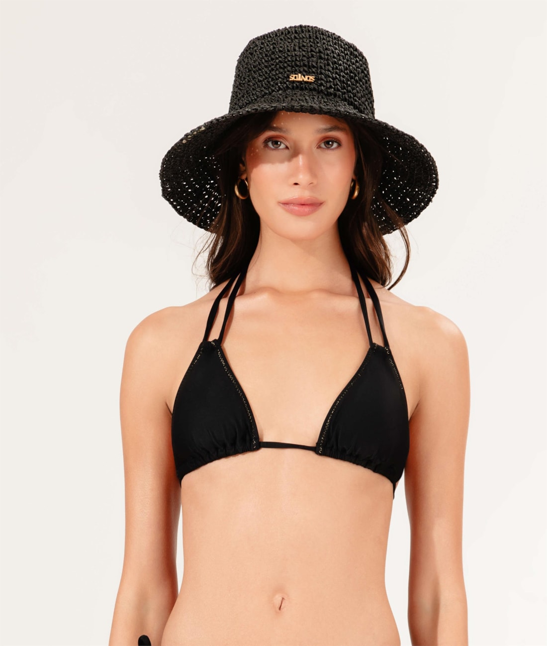 Top Cortininha Canal Pop Preto
