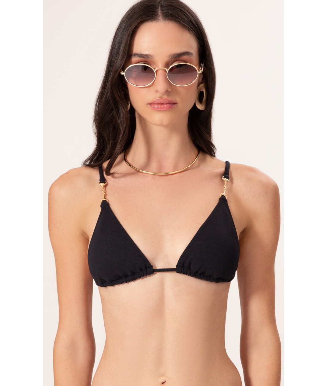 Top Cortininha Canelado Sculpt Preto