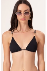 Top Cortininha Canelado Sculpt Preto
